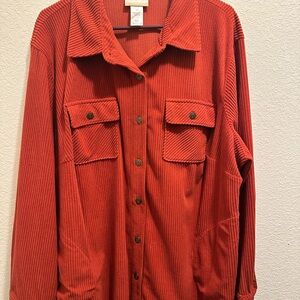 Women’s Burnt Orange Corduroy Shacket